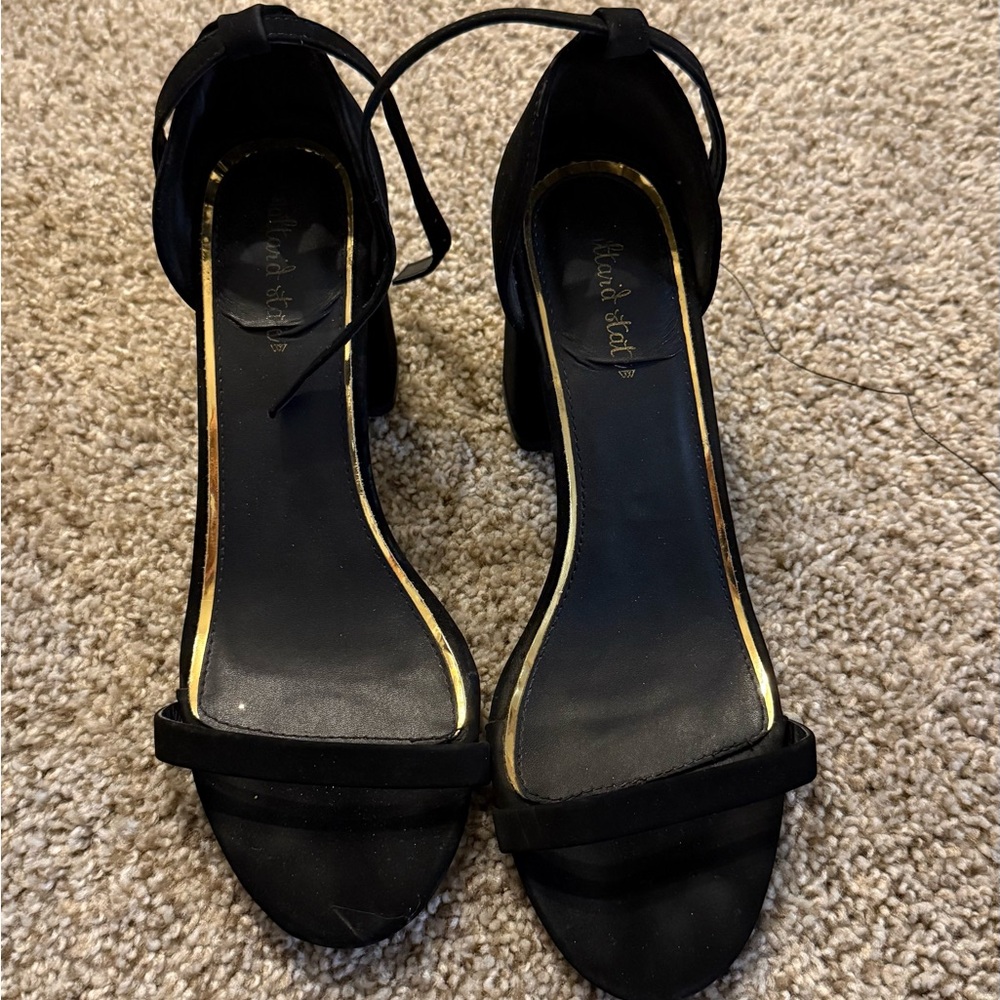 Altar'd State Black Ankle Strap Heels